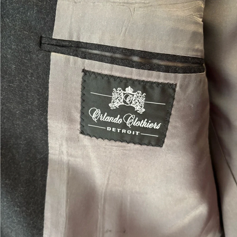 Orlando‎ Clothiers Detroit Men's Wool Blend Blazer 3-Button Gray Sport Coat